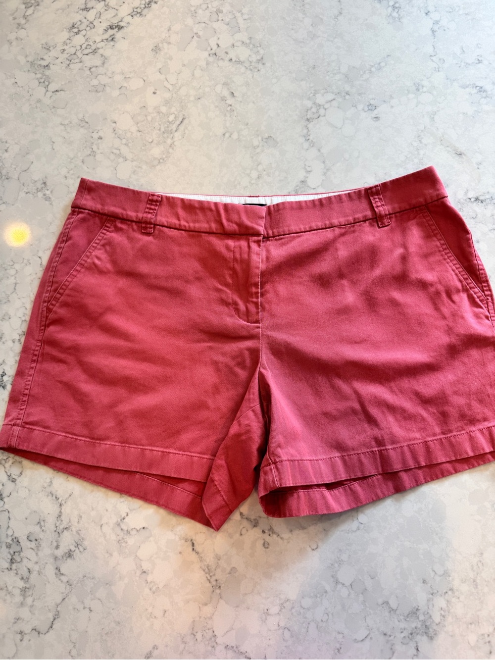 J.Crew Women’s Chino Shorts Size 14 Coral Salmon 4” Inseam Cotton Casual Summer